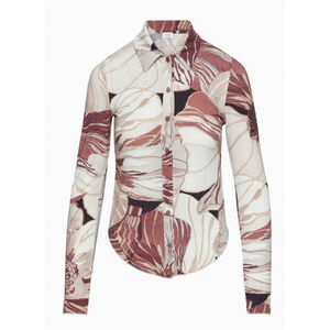 Aritzia Wilfred
Pose Hip Longsleeve Button Up Tencel Shirt Women’s Size XS